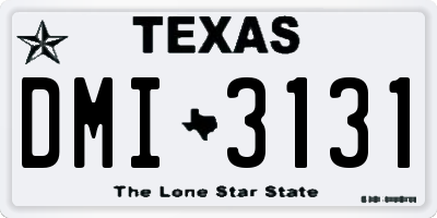 TX license plate DMI3131