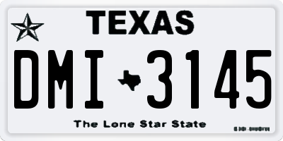 TX license plate DMI3145