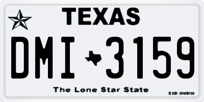 TX license plate DMI3159