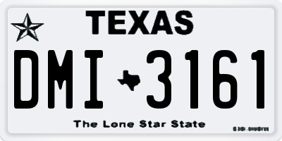 TX license plate DMI3161