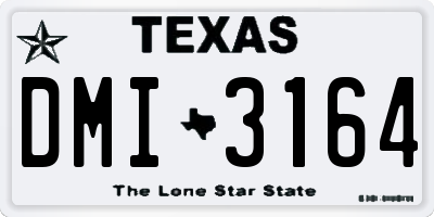 TX license plate DMI3164