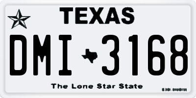 TX license plate DMI3168