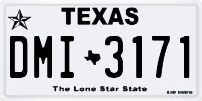 TX license plate DMI3171