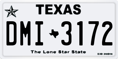 TX license plate DMI3172