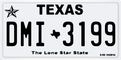 TX license plate DMI3199