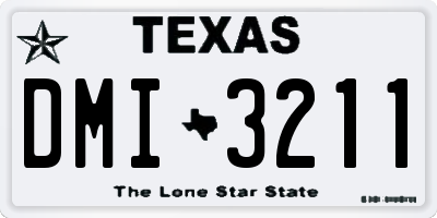 TX license plate DMI3211