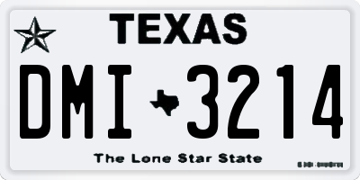 TX license plate DMI3214