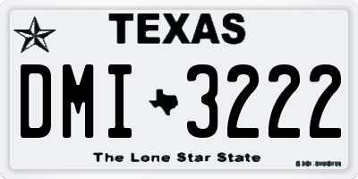 TX license plate DMI3222
