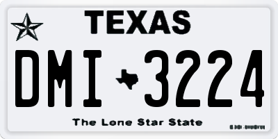 TX license plate DMI3224