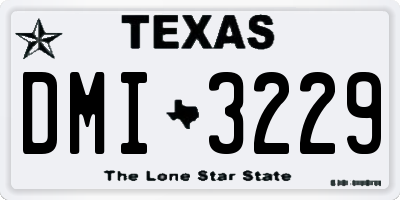 TX license plate DMI3229