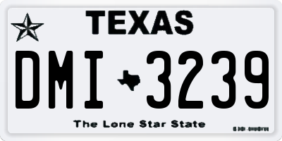 TX license plate DMI3239