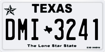 TX license plate DMI3241