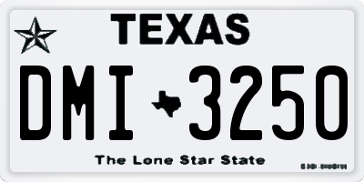 TX license plate DMI3250