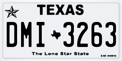 TX license plate DMI3263
