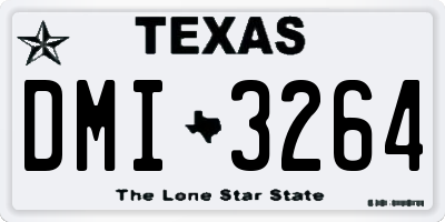 TX license plate DMI3264