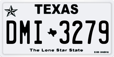 TX license plate DMI3279