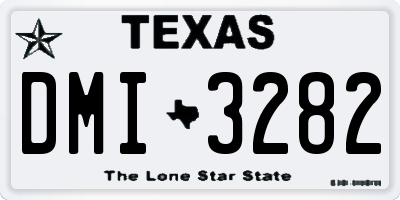 TX license plate DMI3282