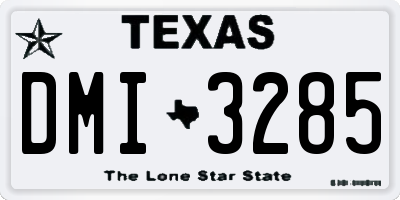 TX license plate DMI3285