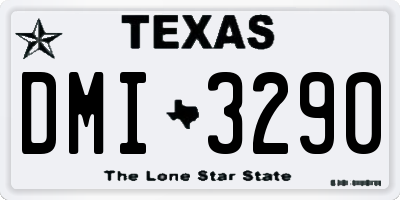 TX license plate DMI3290