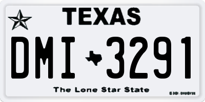TX license plate DMI3291