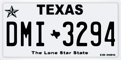 TX license plate DMI3294