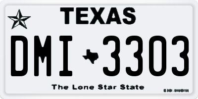 TX license plate DMI3303