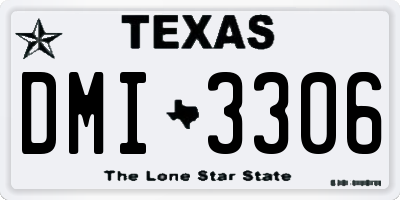 TX license plate DMI3306