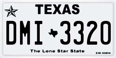 TX license plate DMI3320
