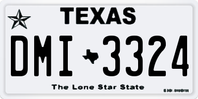 TX license plate DMI3324