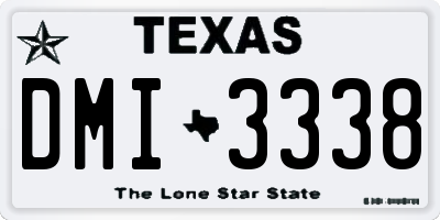 TX license plate DMI3338