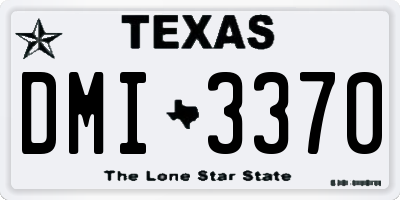 TX license plate DMI3370