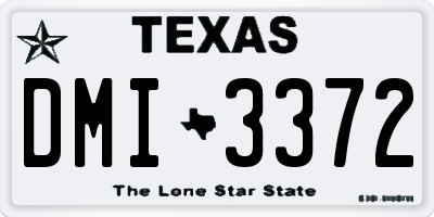 TX license plate DMI3372
