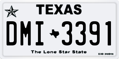 TX license plate DMI3391