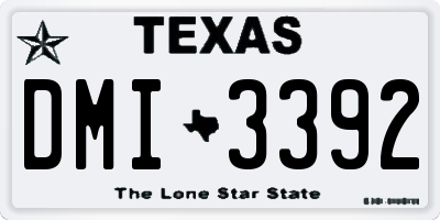 TX license plate DMI3392