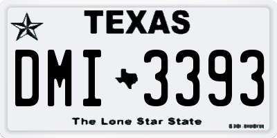 TX license plate DMI3393