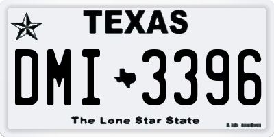 TX license plate DMI3396