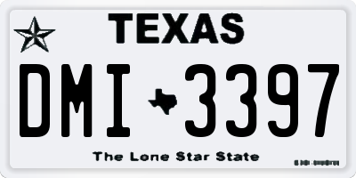 TX license plate DMI3397