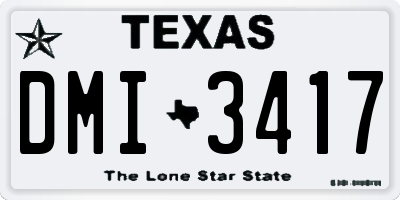 TX license plate DMI3417