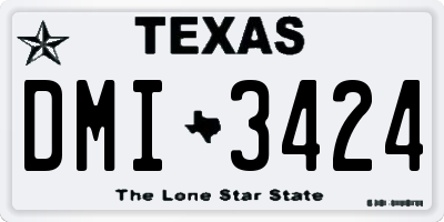 TX license plate DMI3424