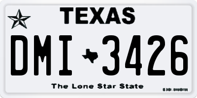 TX license plate DMI3426