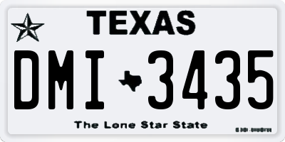 TX license plate DMI3435