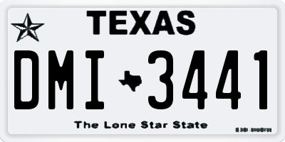 TX license plate DMI3441