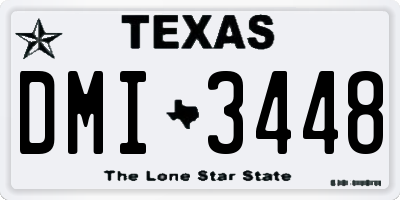TX license plate DMI3448