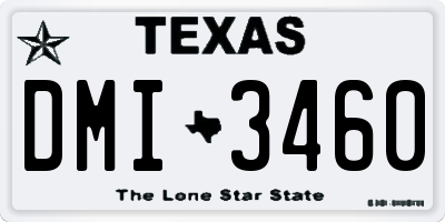TX license plate DMI3460