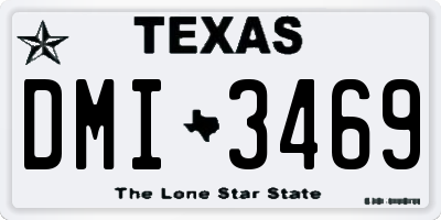 TX license plate DMI3469