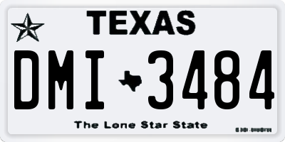 TX license plate DMI3484