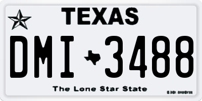 TX license plate DMI3488
