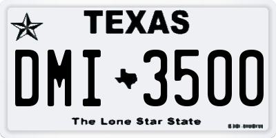 TX license plate DMI3500