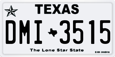 TX license plate DMI3515