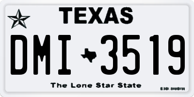 TX license plate DMI3519